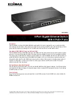 Edimax GS-1008PH Datasheet предпросмотр