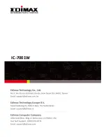 Preview for 1 page of Edimax IC-7001W User Manual