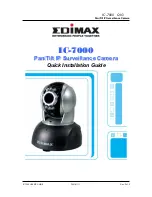 Предварительный просмотр 1 страницы Edimax Pan/Tilt IP Surveillance Camera IC-7000 Quick Installation Manual