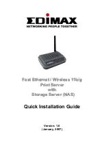 Предварительный просмотр 1 страницы Edimax PS-2207SU Quick Installation Manual