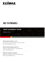 Edimax RE-7478MK1 Quick Installation Manual предпросмотр