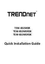 Preview for 1 page of Edimax TRENDnet TEW-832MDR Quick Installation Manual