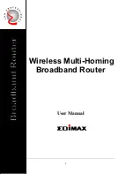 Preview for 1 page of Edimax Wireless Multi-Homing Broadband Router User Manual