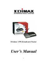 Preview for 1 page of Edimax Wireless VPN Broadband Router User Manual