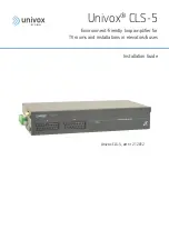 Preview for 1 page of Edin Univox CLS-5 Installation Manual