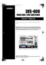 Edirol LVS-400 Owner'S Manual предпросмотр