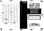 Предварительный просмотр 1 страницы Edirol StudioCanvas SD-20 Owner'S Manual