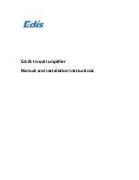 Preview for 1 page of Edis EA35 Manual And Installation Instructions