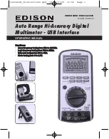 Предварительный просмотр 1 страницы Edison DAM100 Operating Manual