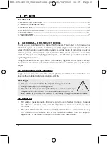 Preview for 2 page of Edison TNC150 Operating Manual