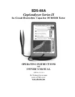 Предварительный просмотр 1 страницы EDS CapAnalyzer 88A Series II Operating Instructions And Owner'S Manual