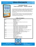 Preview for 1 page of EDTM Glass-Chek ELITE GC3200 Operating Manual