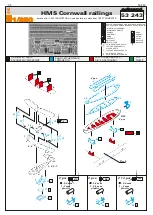 Eduard HMS Cornwall railings Quick Start Manual предпросмотр