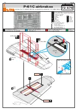 Eduard P-61C airbrakes Manual предпросмотр