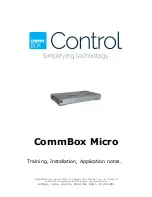 Education AV CommBox Micro Installation Instructions Manual предпросмотр