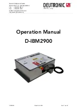 EDWANZ group DEUTRONIC D-IBM2900 Operation Manual предпросмотр