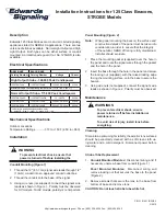 Edwards Signaling 125STRHA120A Installation Instructions preview