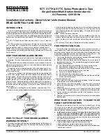 Edwards Signaling 517T Series Installation Instructions Manual предпросмотр