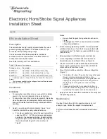 Edwards Signaling 867STR Series Installation Sheet предпросмотр