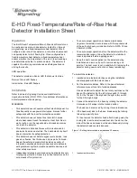 Предварительный просмотр 1 страницы Edwards Signaling E-HD Installation Sheet