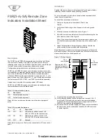 Предварительный просмотр 1 страницы Edwards Signaling FSRZI-A Installation Sheet