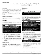 Предварительный просмотр 1 страницы Edwards AdaptaBeacon 96DV2-N5 Series Installation Instructions