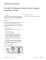 Edwards FW-NCCA5 Installation Sheet предпросмотр