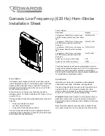 Preview for 1 page of Edwards Genesis G4LFWN-HVM Installation Sheet