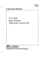 Предварительный просмотр 1 страницы Edwards TCU 40/80 Instruction Manual