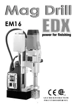 Preview for 1 page of EDX Mag Drill EM16 Manual