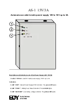 EDY AS-1 15V-3A Quick Start Manual предпросмотр