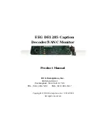 EEG DE1285 Product Manual предпросмотр