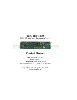 Предварительный просмотр 1 страницы EEG HD1490 Product Manual