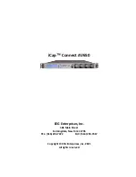 Preview for 1 page of EEG iCap Connect AV650 Manual