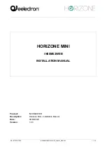 Eelectron Horizone Mini IN00M02WEB Installation Manual preview