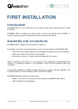 Preview for 9 page of Eelectron Horizone Mini IN00M02WEB Installation Manual