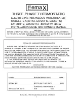 Preview for 1 page of EemaX EX1080T12 Installation Manual And Owner'S Manual