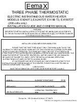 Preview for 1 page of EemaX EX180 T3 Installation Manual And Owner'S Manual