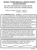 EemaX EX230T2T Installation Manual And Owner'S Manual preview