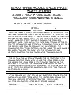 Preview for 1 page of EemaX EX280T2T Installation Manual And Owner'S Manual