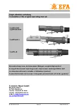 Предварительный просмотр 1 страницы EFA EFA 805 Operating Manual