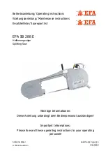 EFA SB 288 E Operating Instructions Manual предпросмотр