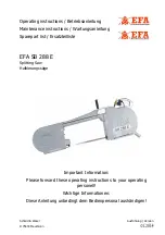 Preview for 14 page of EFA SB 288 E Operating Instructions Manual