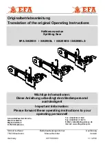 EFA SB295E Translation Of The Original Operating Instructions предпросмотр