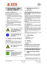 Предварительный просмотр 4 страницы EFA SK18 S AE Translation Of The Original Operating Manual