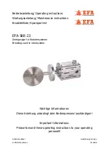 EFA SKR 23 Operating Instructions, Maintenance Instructions, Spare Part List preview