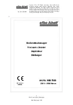 Предварительный просмотр 1 страницы EFBE-SCHOTT BSS 7500 Operating Instructions Manual