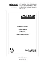 EFBE-SCHOTT KA 510 Operating Instructions Manual предпросмотр