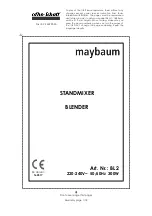 EFBE-SCHOTT MAYBAUM BL 2 Manual предпросмотр