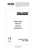 EFBE-SCHOTT OT 310.1 Operating Instructions Manual предпросмотр